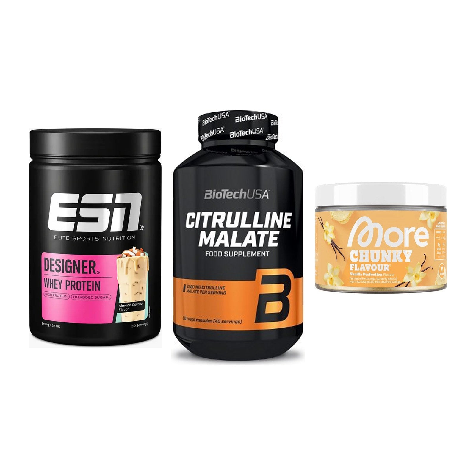 Definitionsphase-Set: ESN Designer + BioTech Citrul + More Nutrition – alle enthaltenen Artikel