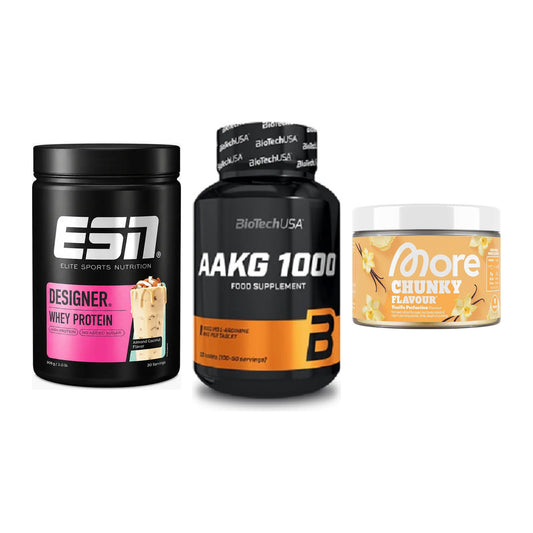 Definitionsphase-Set: ESN Designer + BioTech AAKG + More Nutrition – alle enthaltenen Artikel