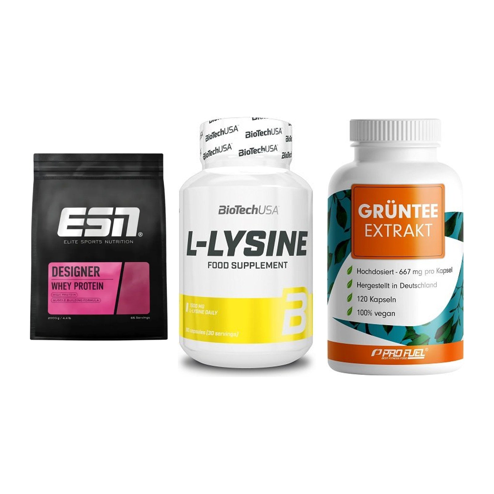 Definitionsphase-Set: ESN Designer + BioTech L-Lysi + ProFuel Grünte – alle enthaltenen Artikel