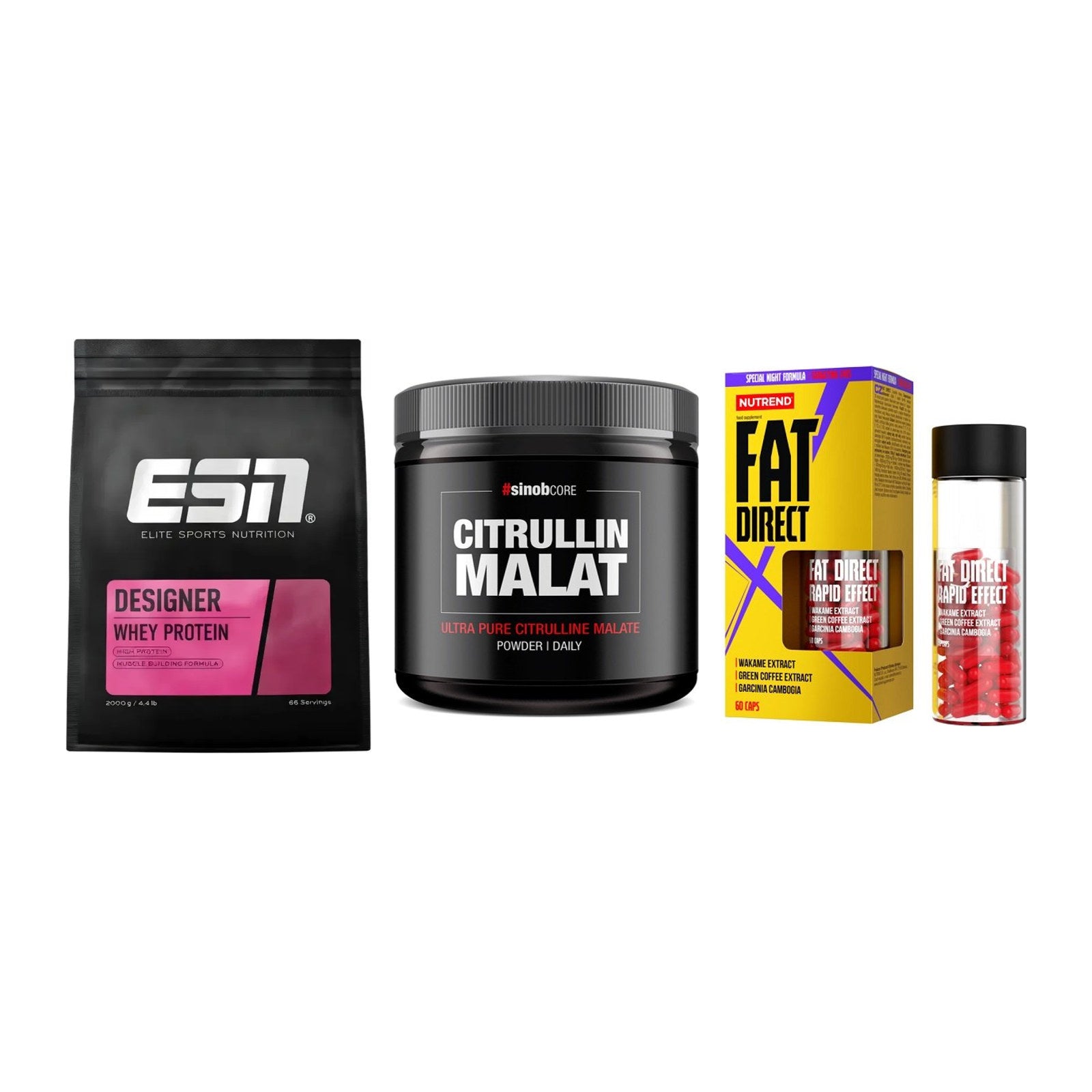 Definitionsphase-Set: ESN Designer + Sinob Core + Nutrend Fat – alle enthaltenen Artikel