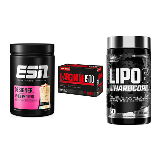Definitionsphase-Set: ESN Designer + Body Attack + Nutrex Lipo 6 – alle enthaltenen Artikel