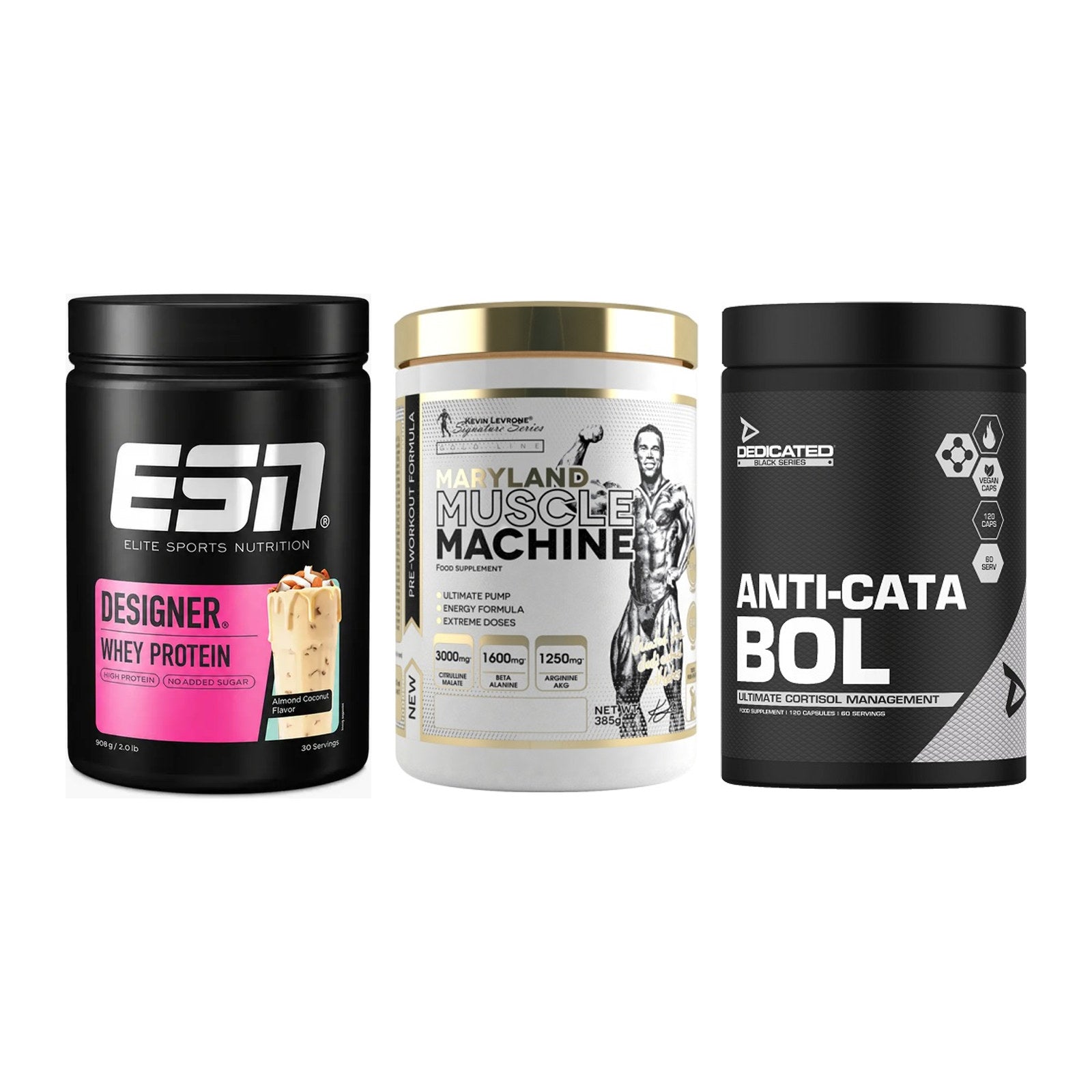 Definitionsphase-Set: ESN Designer + Kevin Levrone + Dedicated – alle enthaltenen Artikel