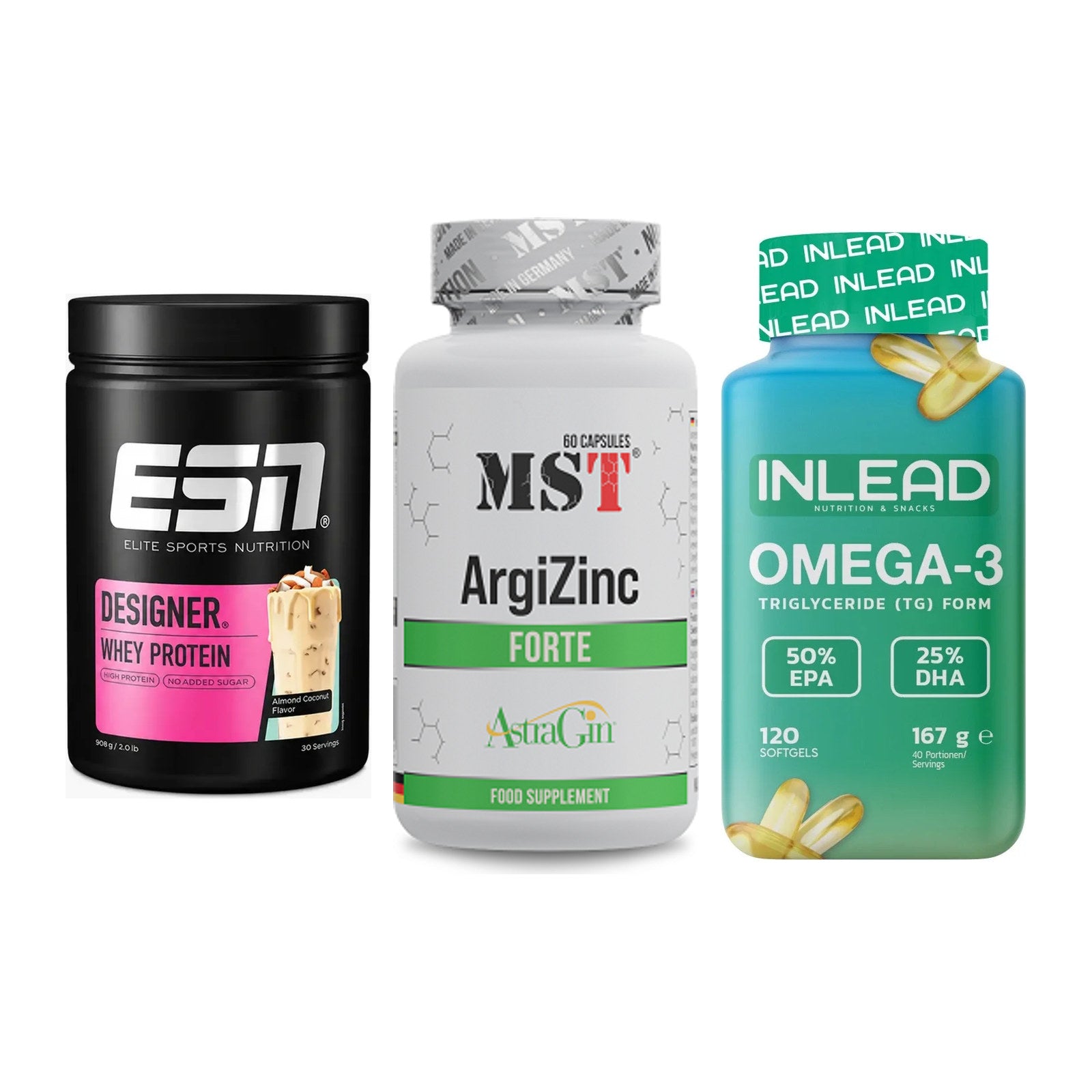 Definitionsphase-Set: ESN Designer + MST ArgiZinc + INLEAD Omega-3 – alle enthaltenen Artikel