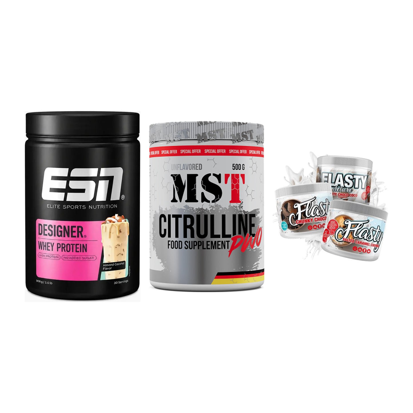 Definitionsphase-Set: ESN Designer + MST Citrulline + Sinob Flasty – alle enthaltenen Artikel
