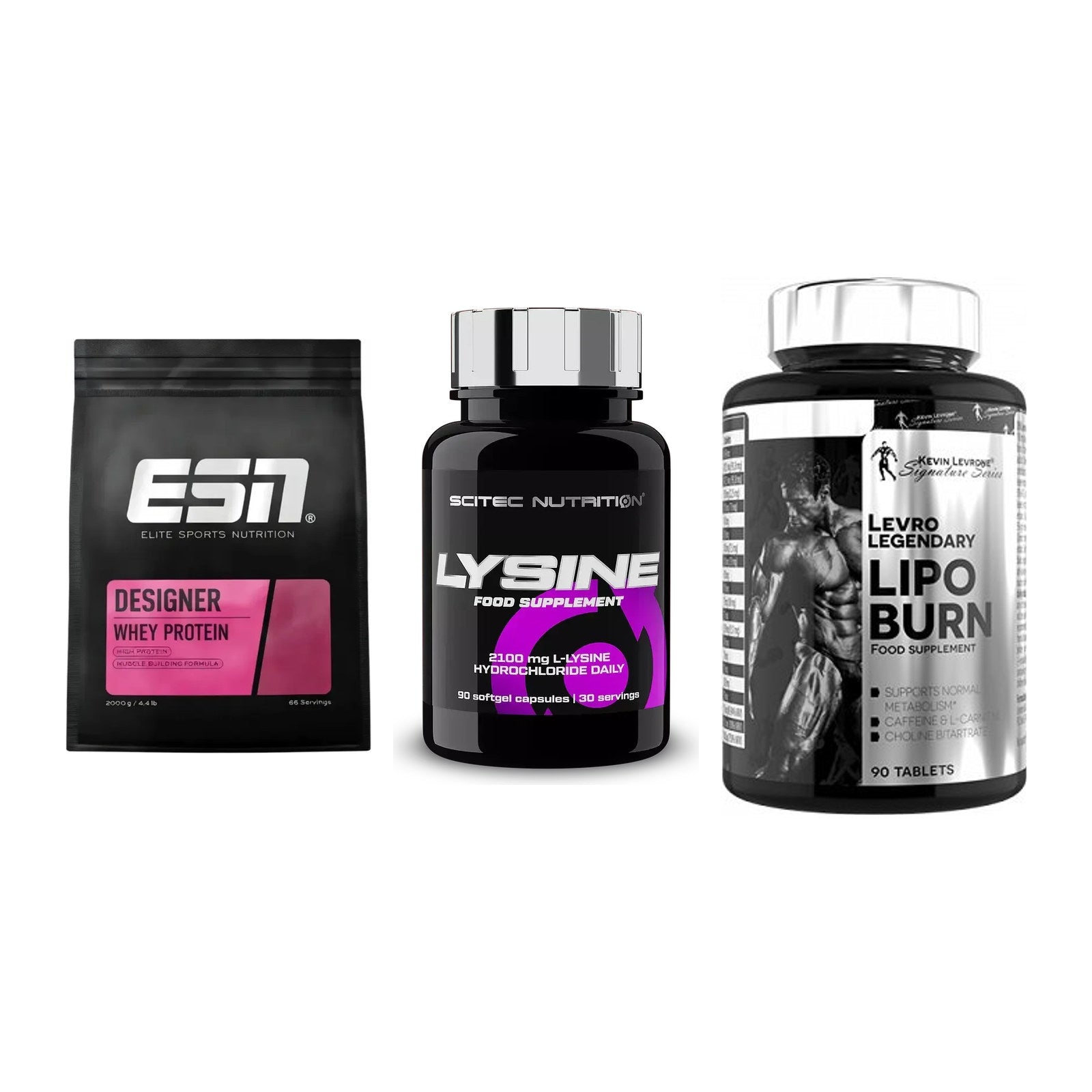 Definitionsphase-Set: ESN Designer + Scitec Lysine + Kevin Levrone – alle enthaltenen Artikel