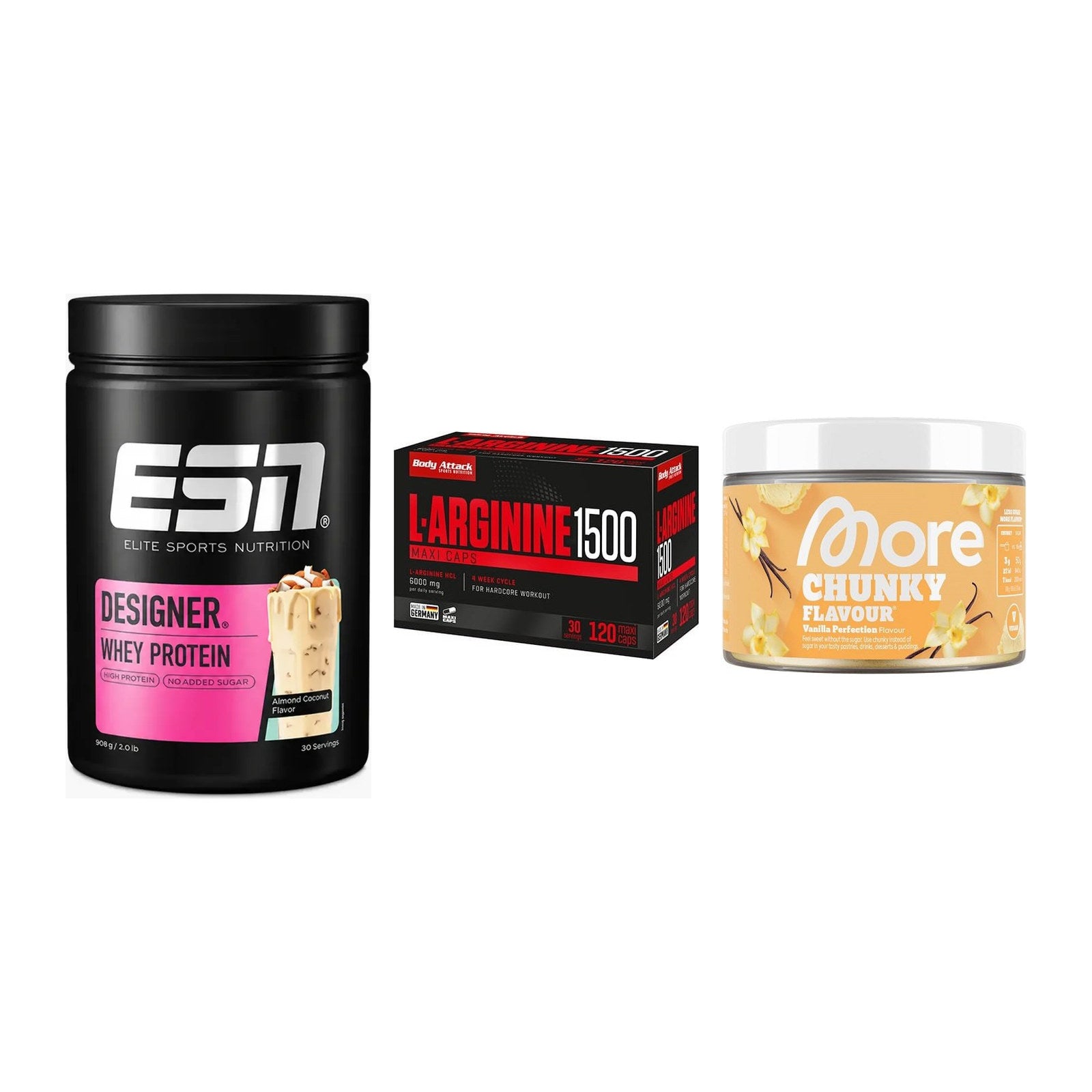 Definitionsphase-Set: ESN Designer + Body Attack + More Nutrition – alle enthaltenen Artikel