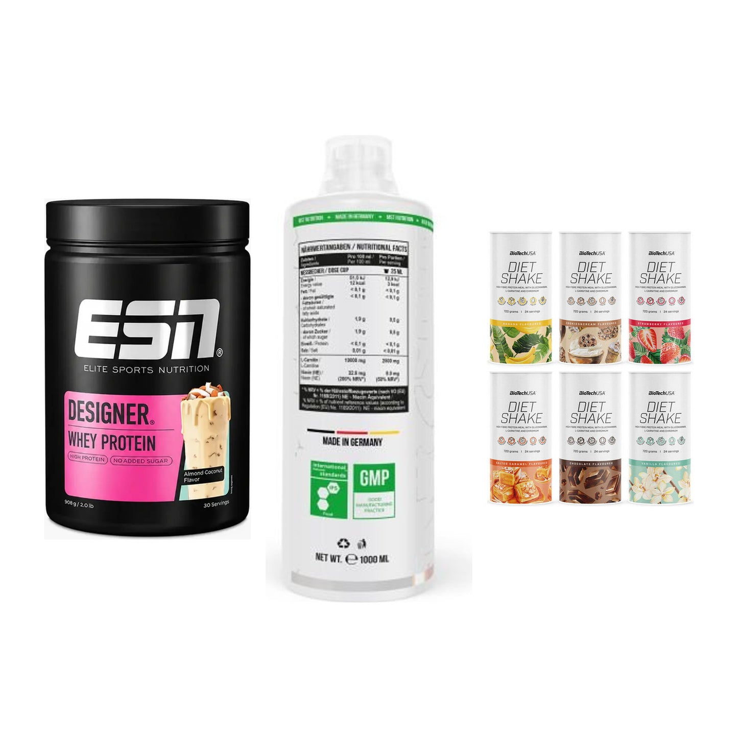 Definitionsphase-Set: ESN Designer + MST L-Carnitin + BioTech Diet – alle enthaltenen Artikel