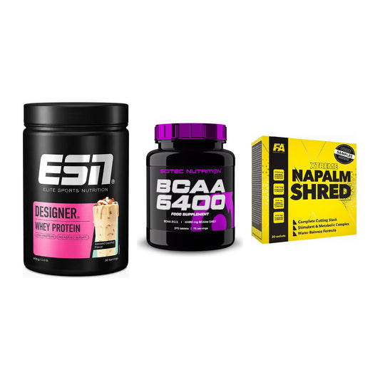 Definitionsphase-Set: ESN Designer + Scitec BCAA + FA Nutrition – alle enthaltenen Artikel