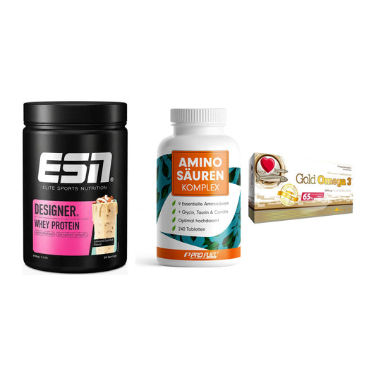 Definitionsphase-Set: ESN Designer + ProFuel Aminos + Olimp Omega 3 – alle enthaltenen Artikel