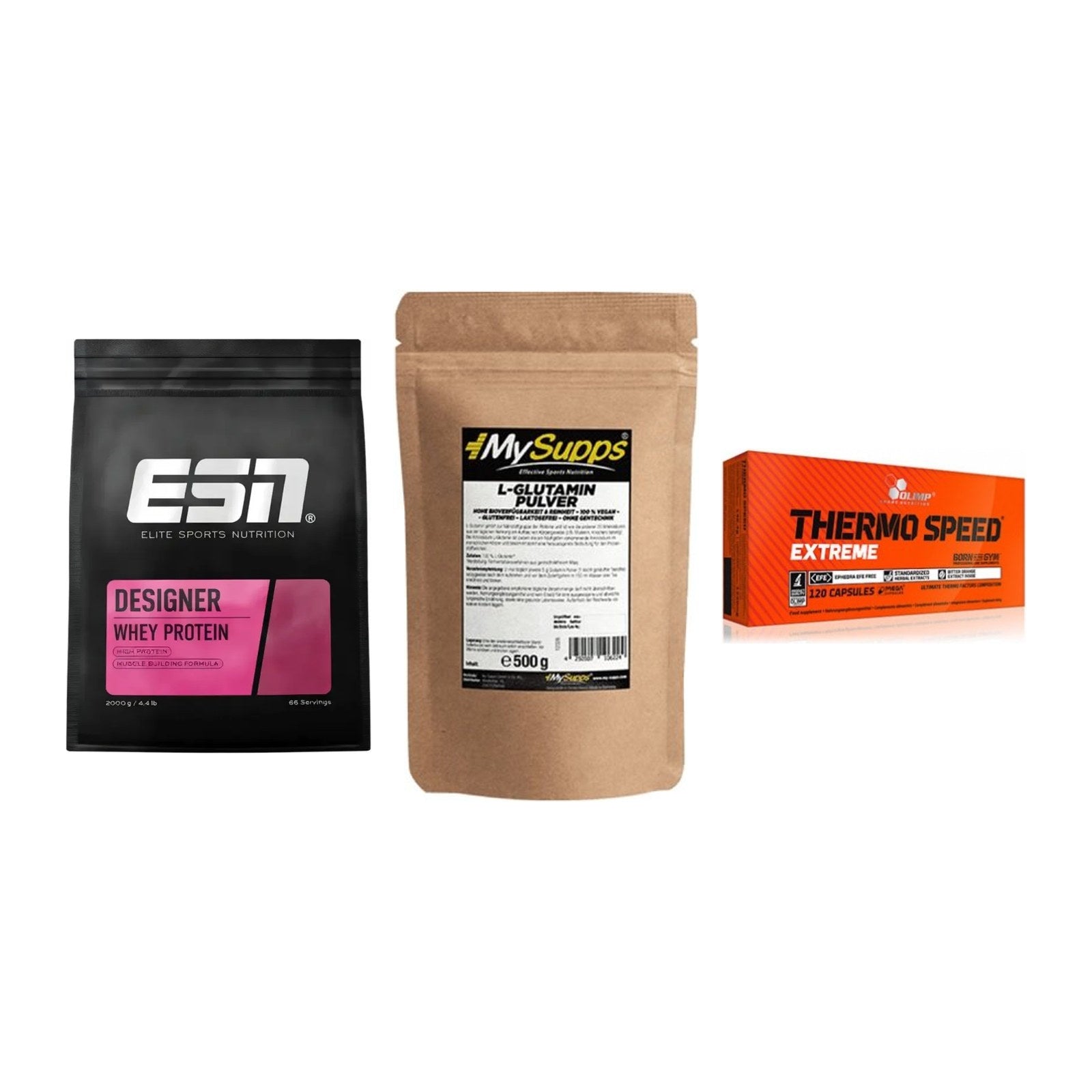 Definitionsphase-Set: ESN Designer + MySupps Glutam + Olimp Thermo – alle enthaltenen Artikel