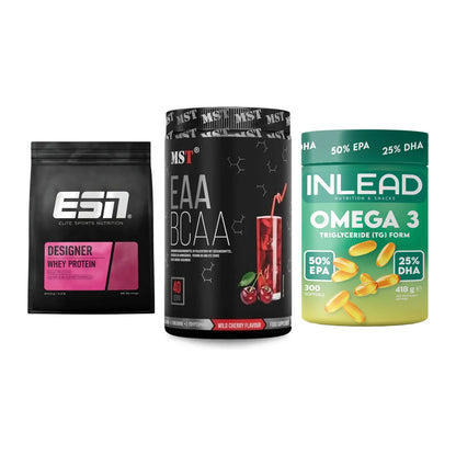 Definitionsphase-Set: ESN Designer + MST EAA & BCAA + INLEAD Omega-3 – alle enthaltenen Artikel