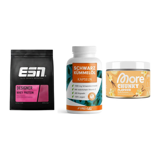 Definitionsphase-Set: ESN Designer + ProFuel Schwar + More Nutrition – alle enthaltenen Artikel
