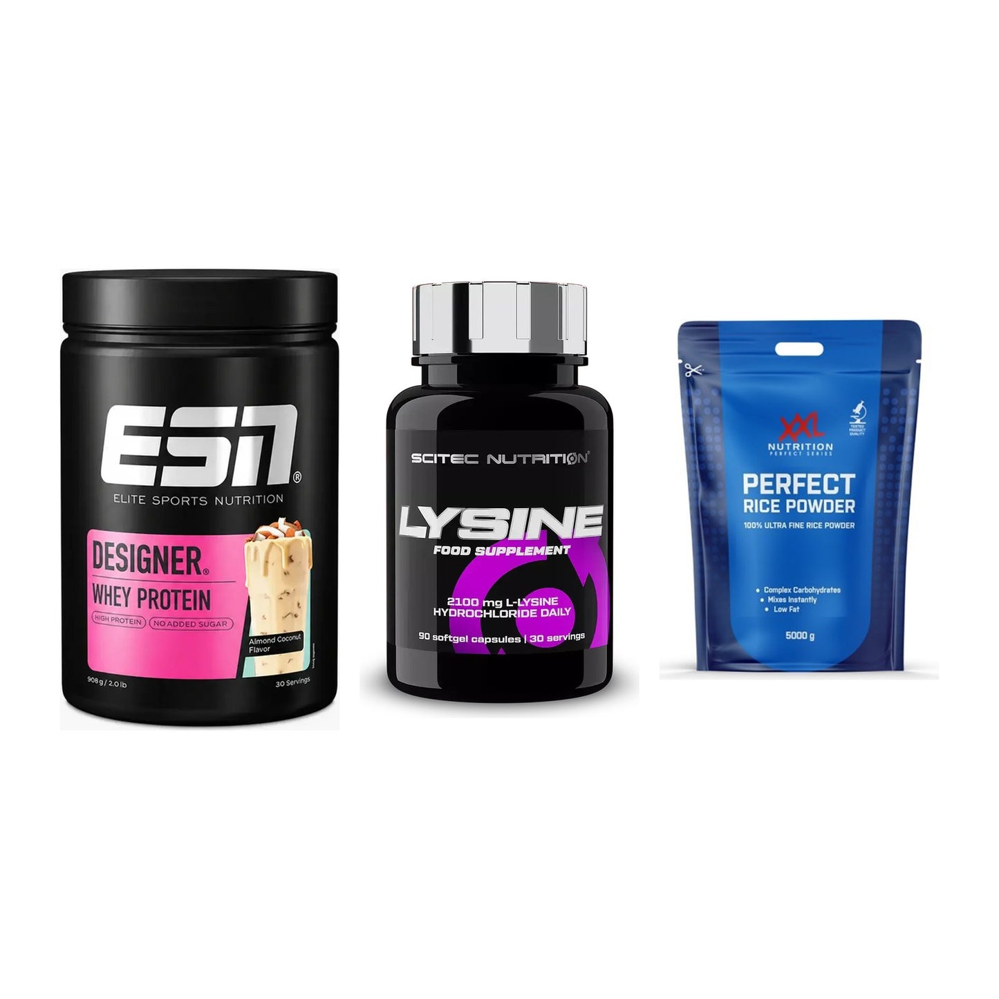 Definitionsphase-Set: ESN Designer + Scitec Lysine + XXL Nutrition – alle enthaltenen Artikel