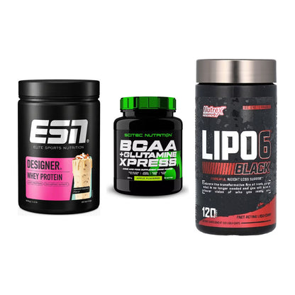Definitionsphase-Set: ESN Designer + Scitec BCAA + Nutrex Lipo 6 – alle enthaltenen Artikel