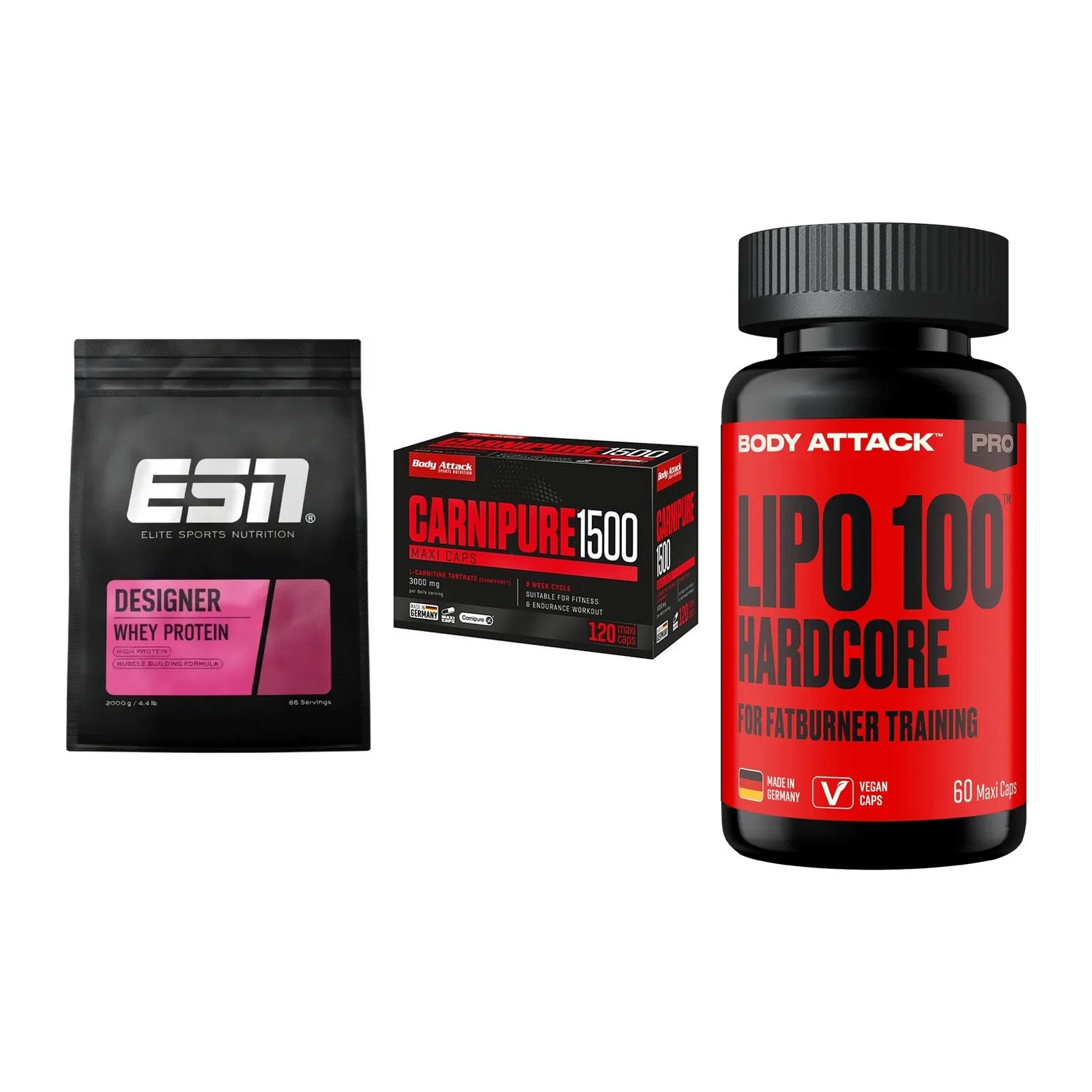 Definitionsphase-Set: ESN Designer + Body Attack + 1 weitere – alle enthaltenen Artikel