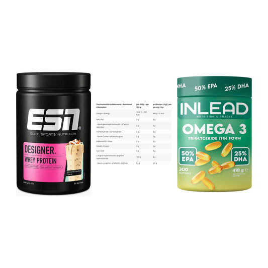 Definitionsphase-Set: ESN Designer + INLEAD L-Argin + INLEAD Omega-3 – alle enthaltenen Artikel