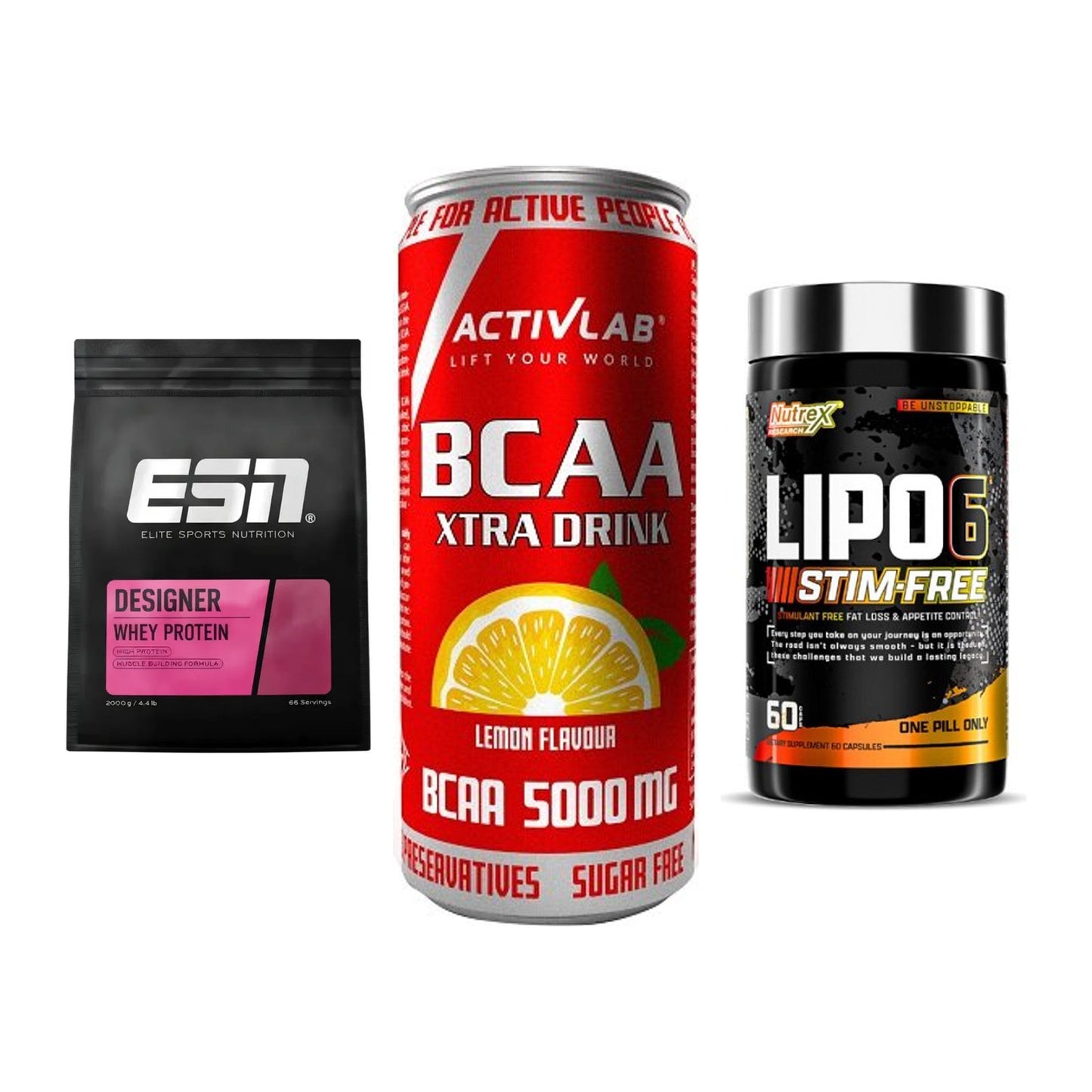 Definitionsphase-Set: ESN Designer + Activlab BCAA + Nutrex Lipo 6 – alle enthaltenen Artikel
