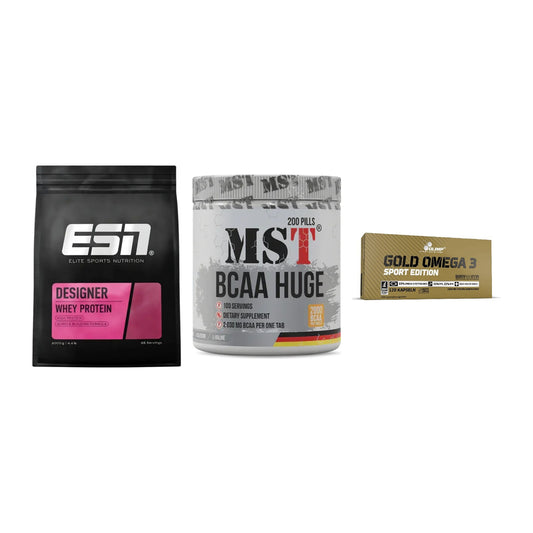 Definitionsphase-Set: ESN Designer + MST BCAA Huge + Olimp Omega 3 – alle enthaltenen Artikel