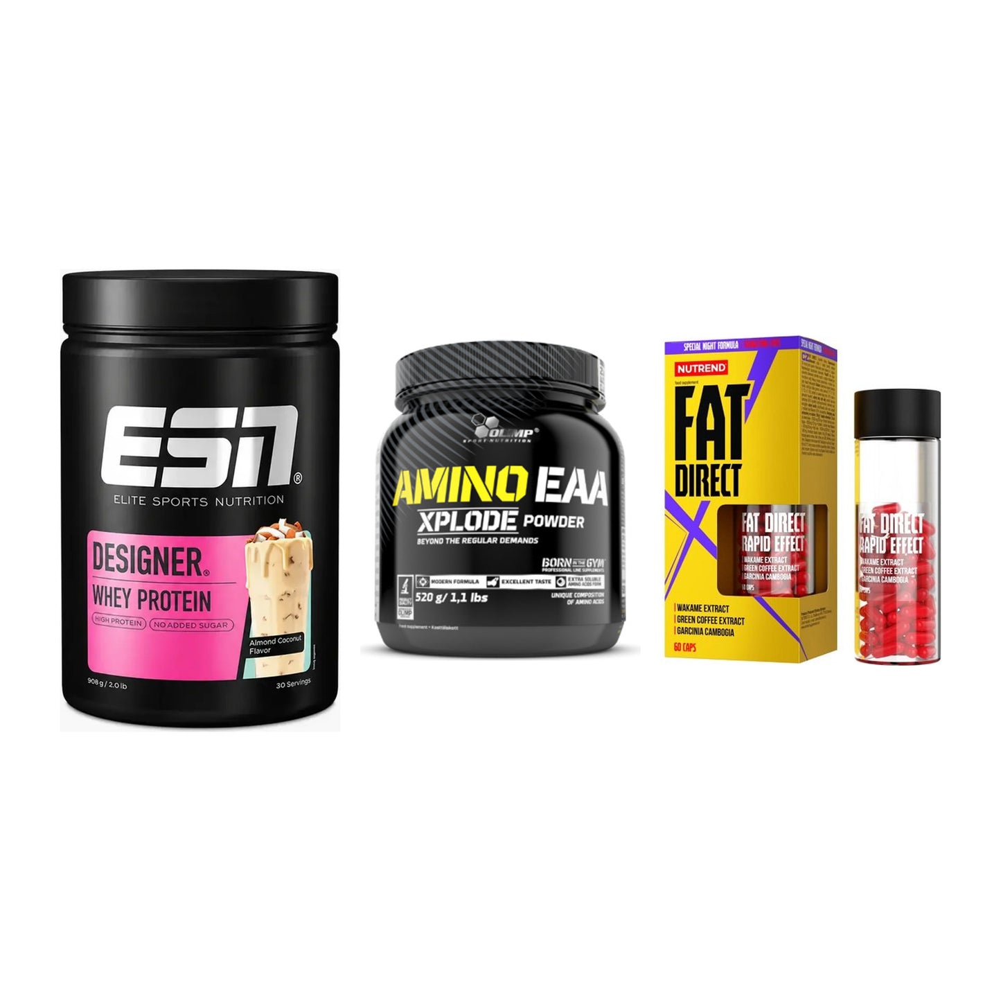 Definitionsphase-Set: ESN Designer + Olimp Amino + Nutrend Fat – alle enthaltenen Artikel