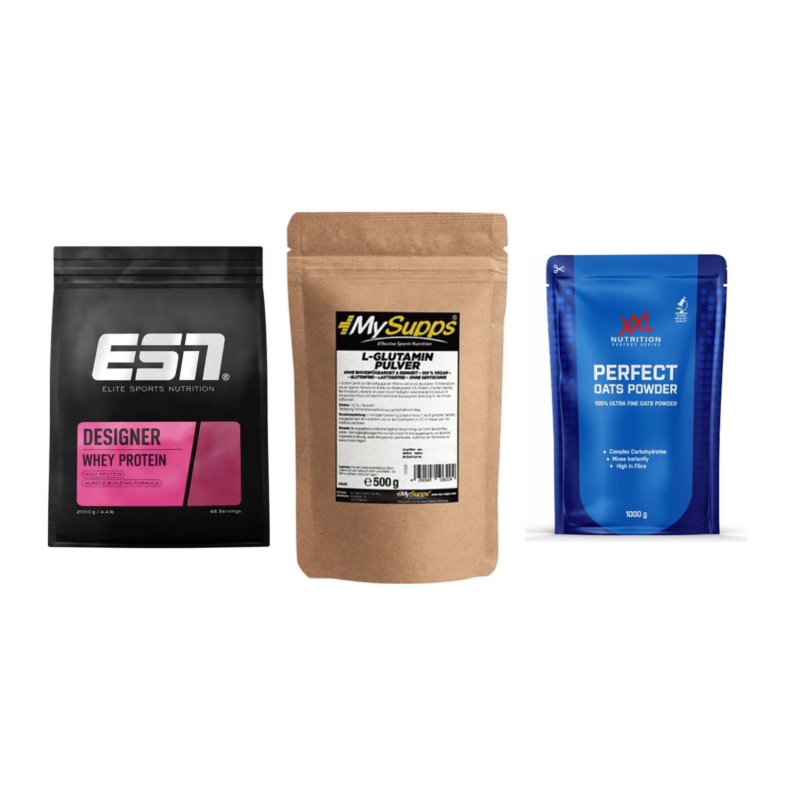 Definitionsphase-Set: ESN Designer + MySupps Glutam + XXL Nutrition – alle enthaltenen Artikel