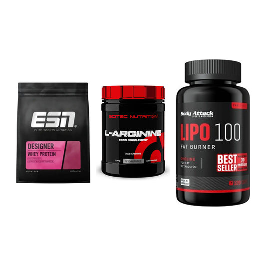 Definitionsphase-Set: ESN Designer + Scitec Arginin + Body Attack – alle enthaltenen Artikel
