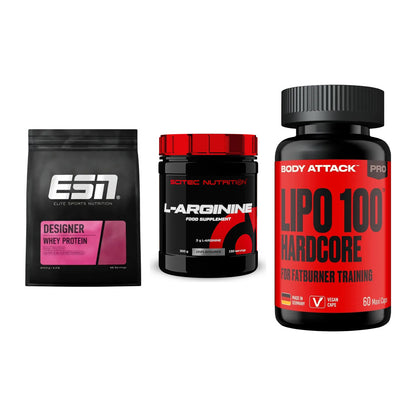 Definitionsphase-Set: ESN Designer + Scitec Arginin + Body Attack – alle enthaltenen Artikel