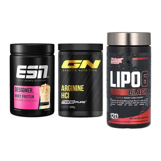 Definitionsphase-Set: ESN Designer + GN Arginine + Nutrex Lipo 6 – alle enthaltenen Artikel