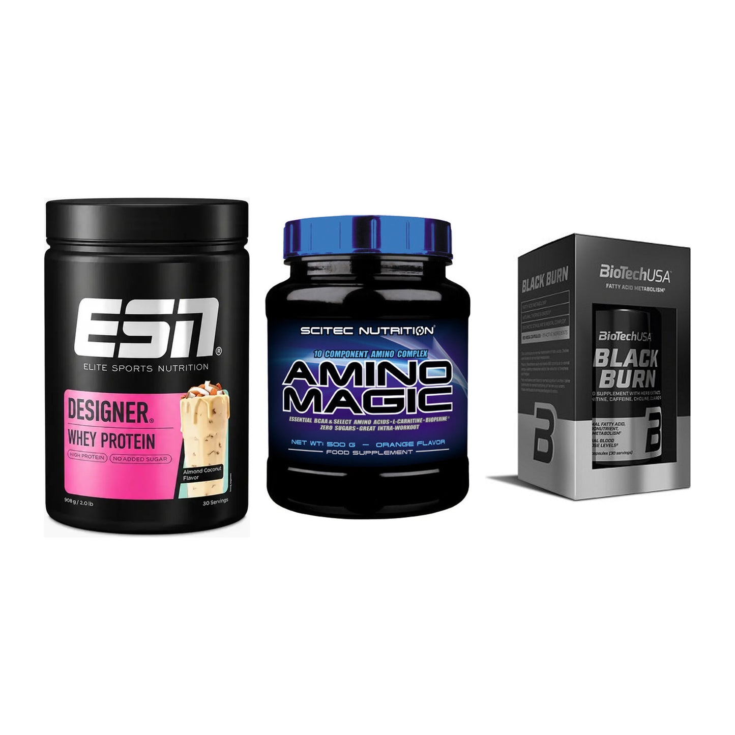 Definitionsphase-Set: ESN Designer + Scitec Amino + BioTech Black – alle enthaltenen Artikel