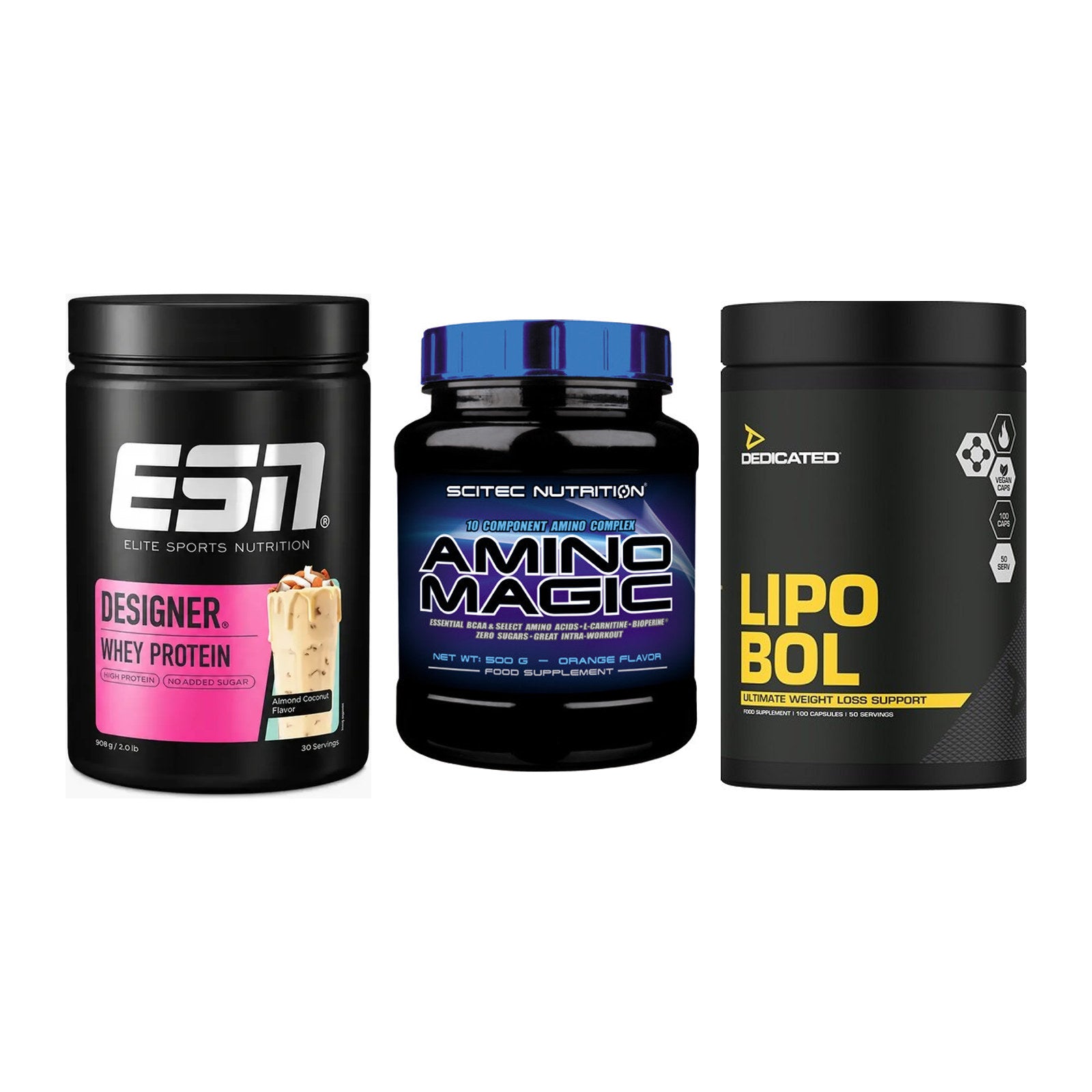 Definitionsphase-Set: ESN Designer + Scitec Amino + Dedicated – alle enthaltenen Artikel