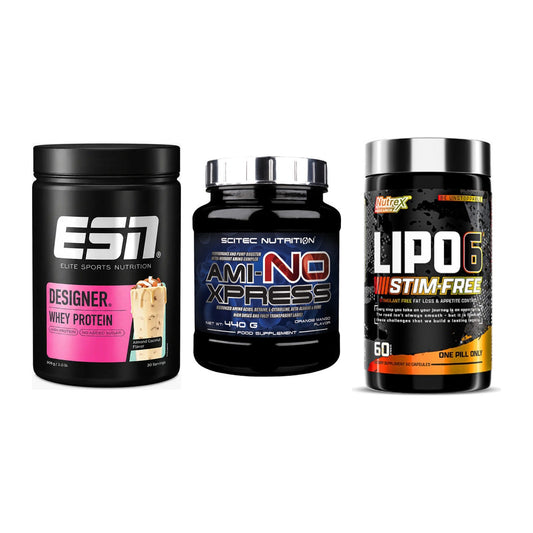 Definitionsphase-Set: ESN Designer + Scitec Ami-NO + Nutrex Lipo 6 – alle enthaltenen Artikel