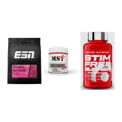 Definitionsphase-Set: ESN Designer + MST Arginine + Scitec Stim – alle enthaltenen Artikel