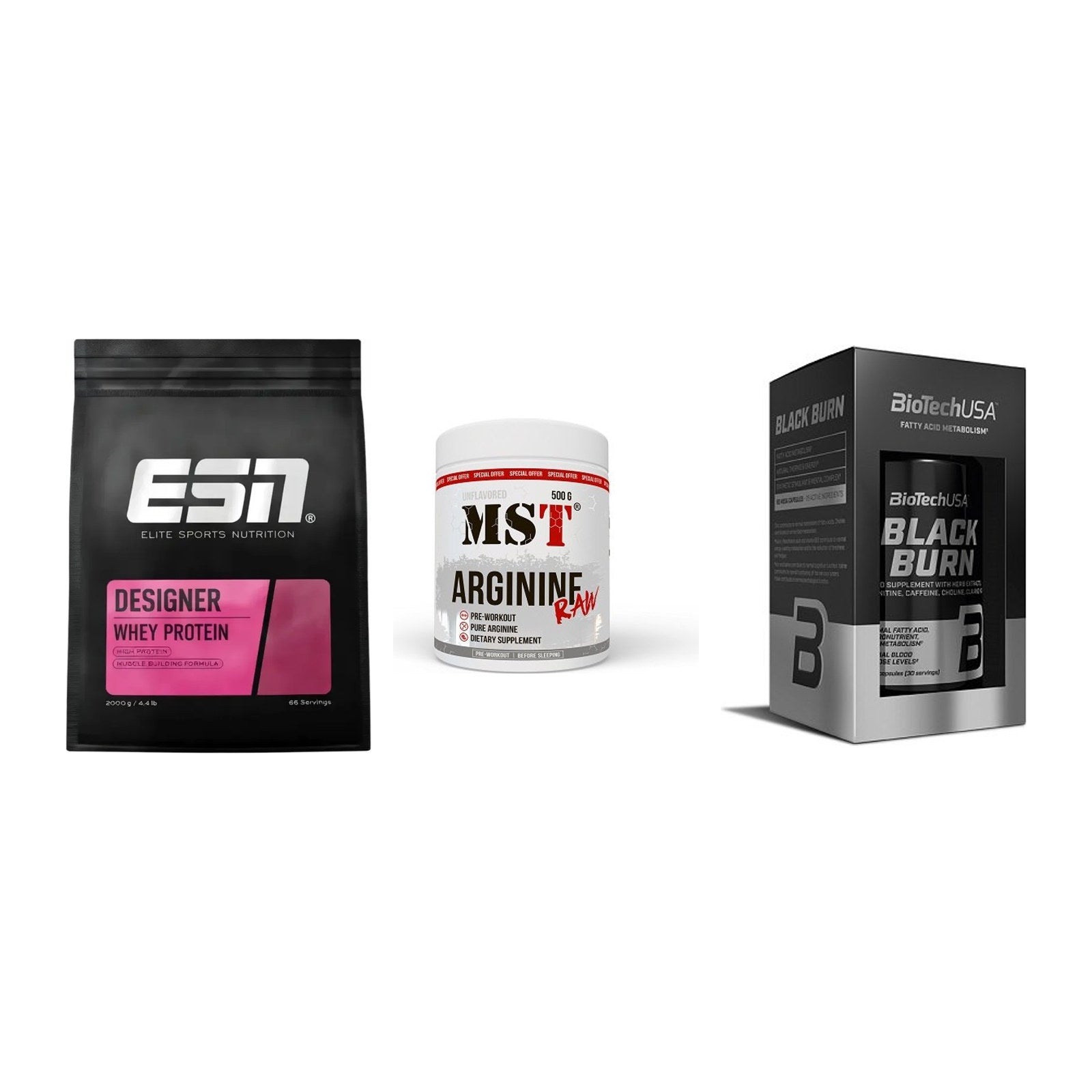 Definitionsphase-Set: ESN Designer + MST Arginine + BioTech Black – alle enthaltenen Artikel