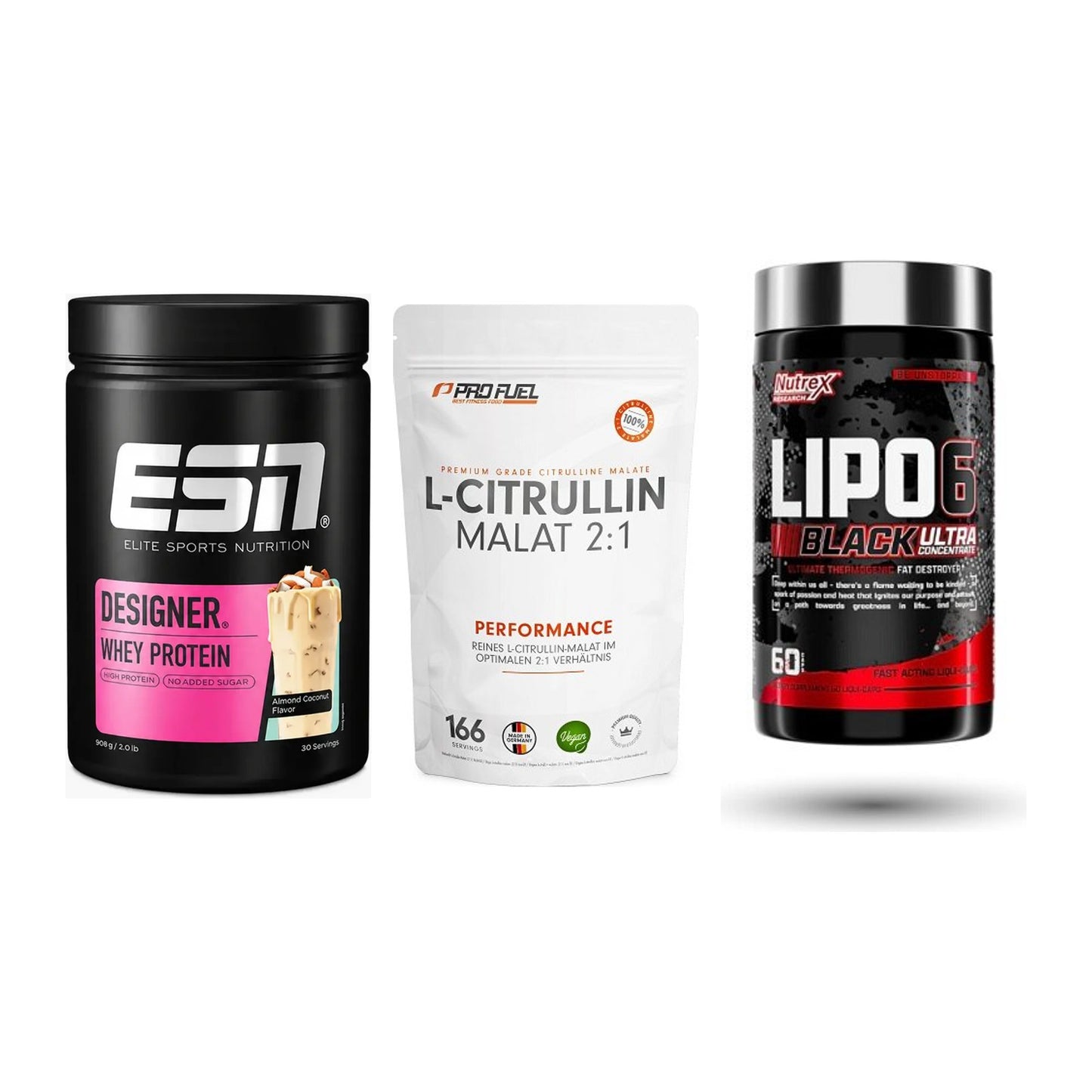 Definitionsphase-Set: ESN Designer + ProFuel L-Citr + Nutrex Lipo 6 – alle enthaltenen Artikel