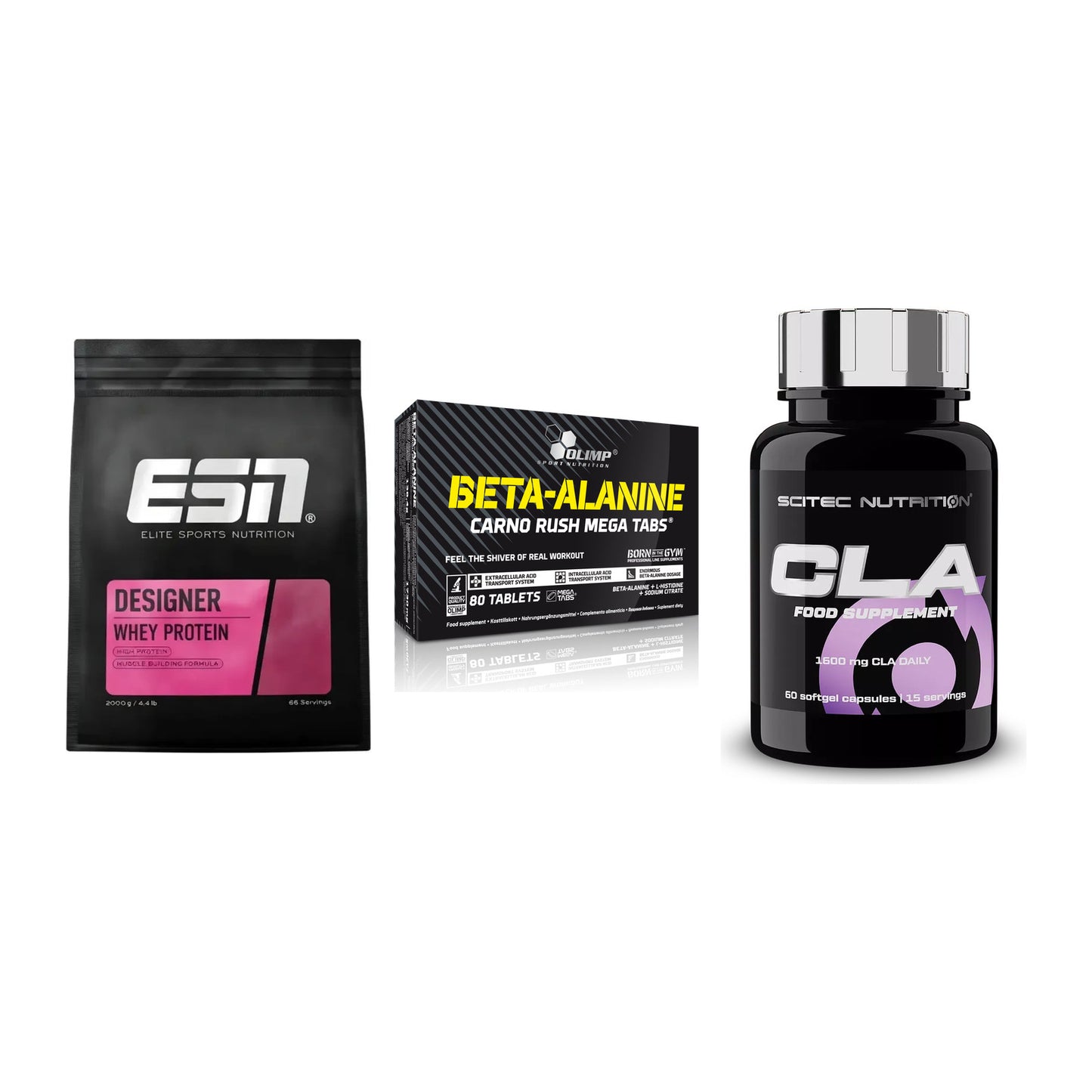 Definitionsphase-Set: ESN Designer + Olimp Beta-Ala + Scitec CLA – alle enthaltenen Artikel