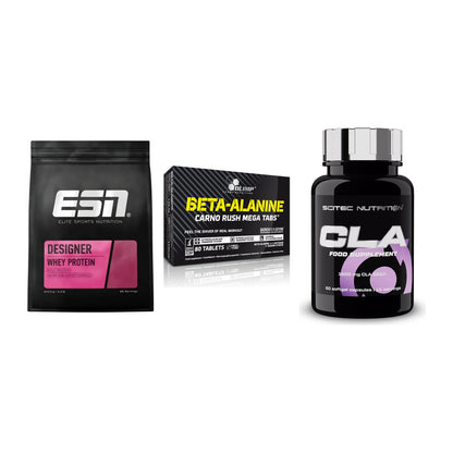 Definitionsphase-Set: ESN Designer + Olimp Beta-Ala + Scitec CLA – alle enthaltenen Artikel