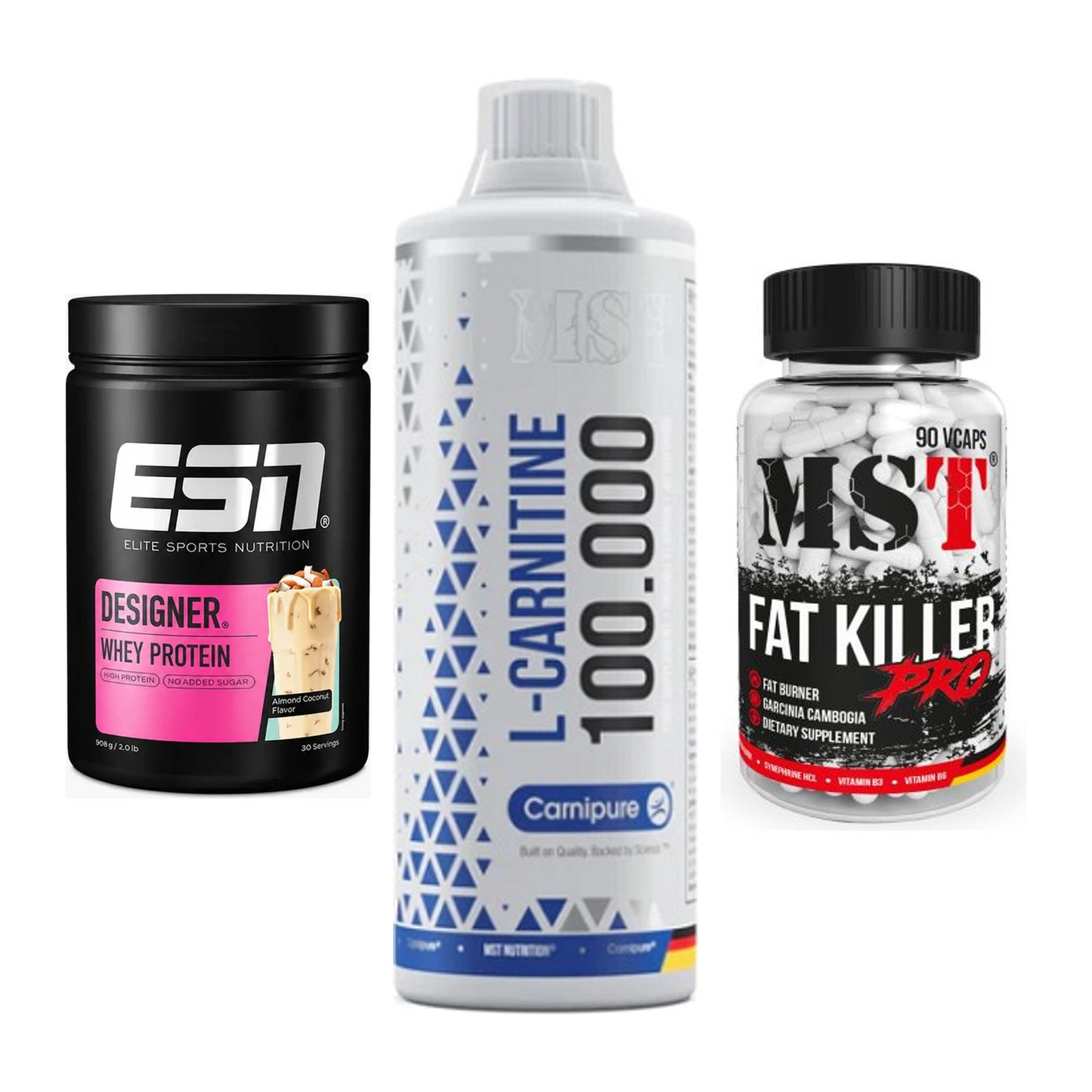 Definitionsphase-Set: ESN Designer + MST L-Carnitin + MST Fat Killer – alle enthaltenen Artikel