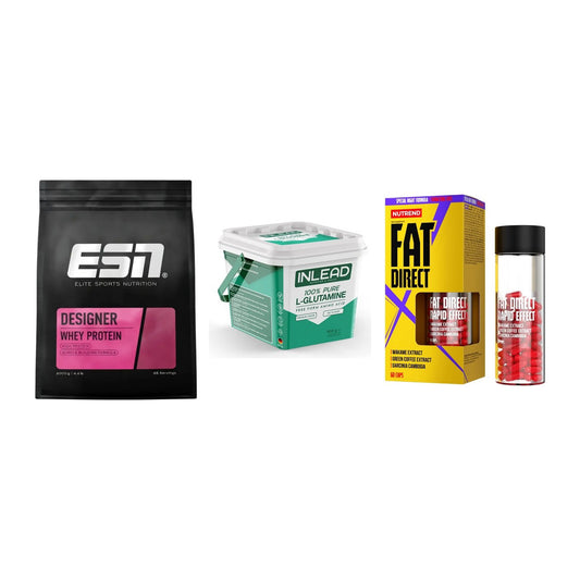 Definitionsphase-Set: ESN Designer + INLEAD L-Gluta + Nutrend Fat – alle enthaltenen Artikel