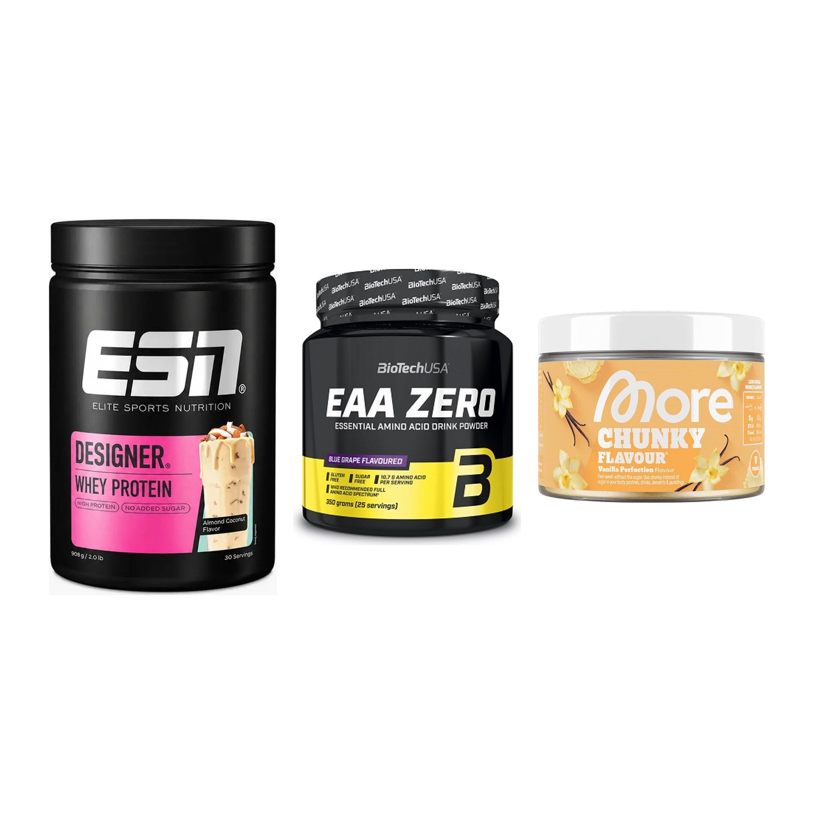 Definitionsphase-Set: ESN Designer + BioTech EAA + More Nutrition – alle enthaltenen Artikel