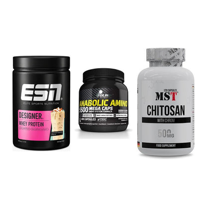 Definitionsphase-Set: ESN Designer + Olimp Anabolic + MST Chitosan – alle enthaltenen Artikel