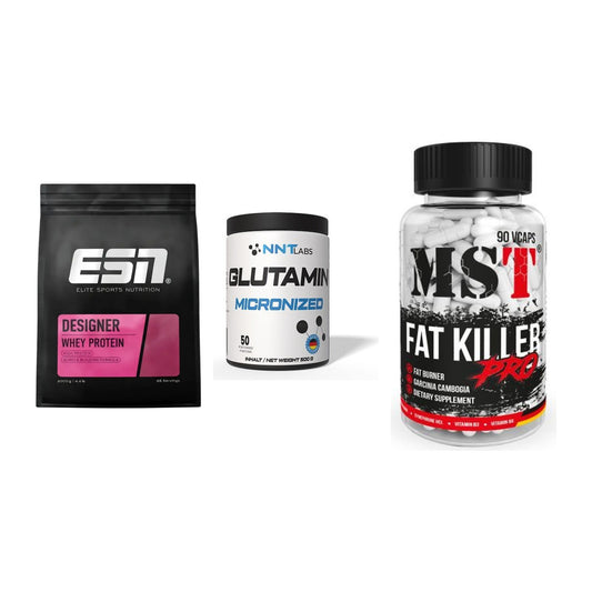 Definitionsphase-Set: ESN Designer + NNT Glutamin + MST Fat Killer – alle enthaltenen Artikel
