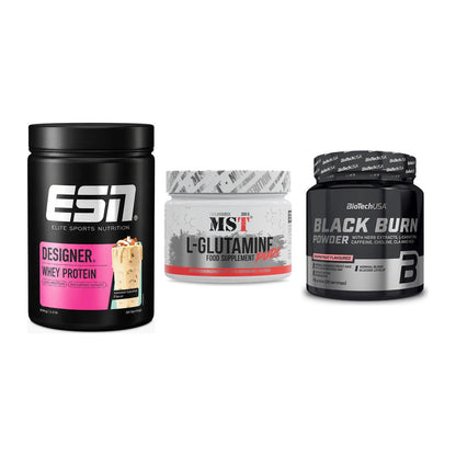 Definitionsphase-Set: ESN Designer + MST Glutamine + BioTech Black – alle enthaltenen Artikel