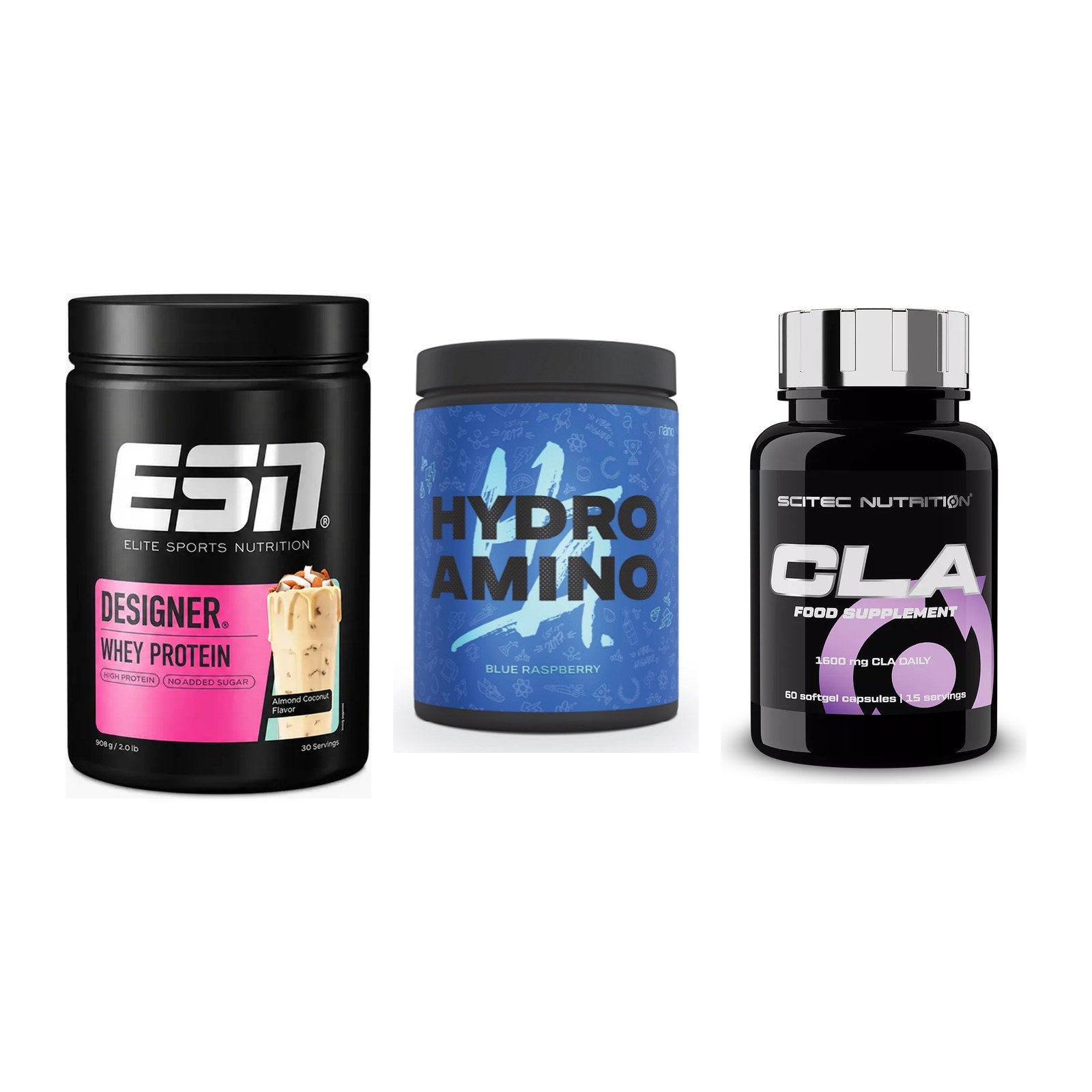Definitionsphase-Set: ESN Designer + Nanosupps + Scitec CLA – alle enthaltenen Artikel