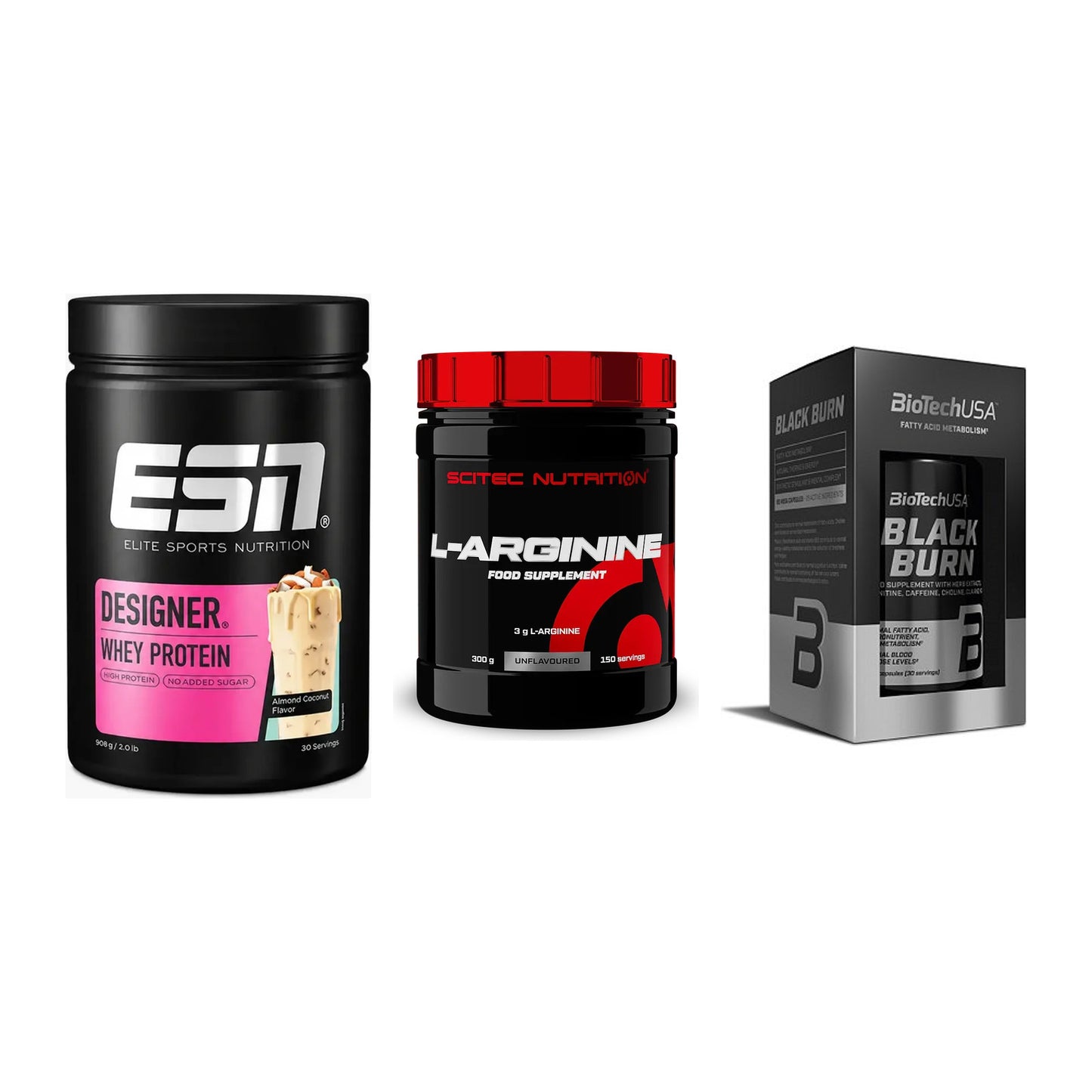 Definitionsphase-Set: ESN Designer + Scitec Arginin + BioTech Black – alle enthaltenen Artikel