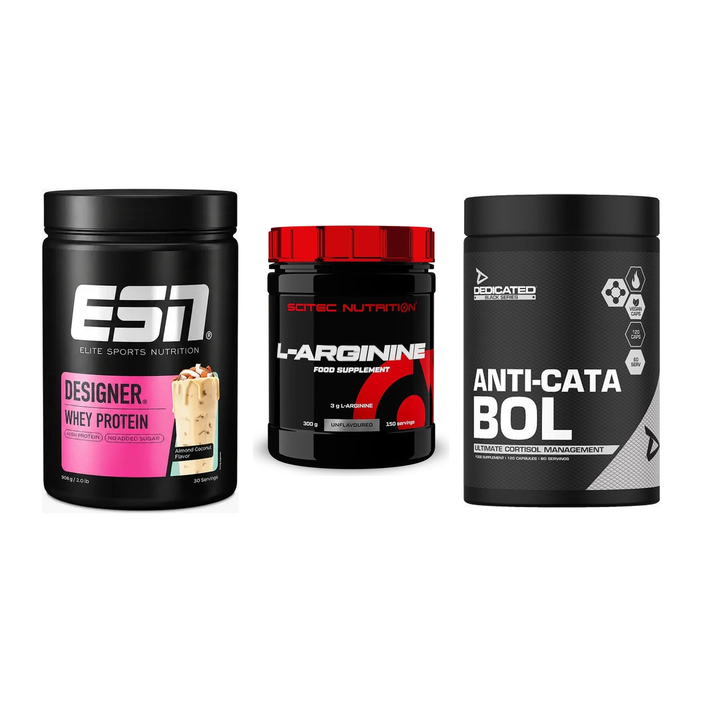 Definitionsphase-Set: ESN Designer + Scitec Arginin + Dedicated – alle enthaltenen Artikel