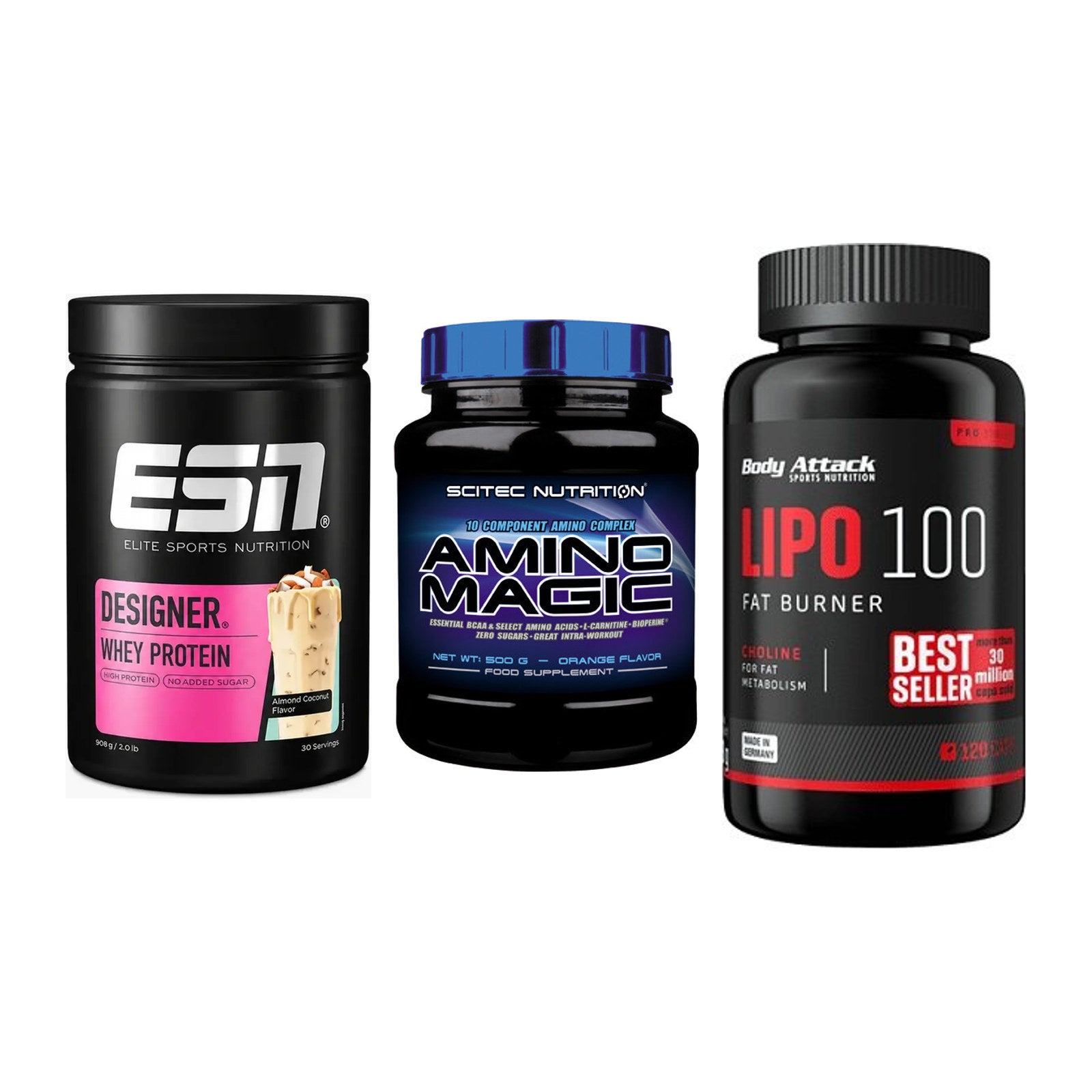 Definitionsphase-Set: ESN Designer + Scitec Amino + Body Attack – alle enthaltenen Artikel