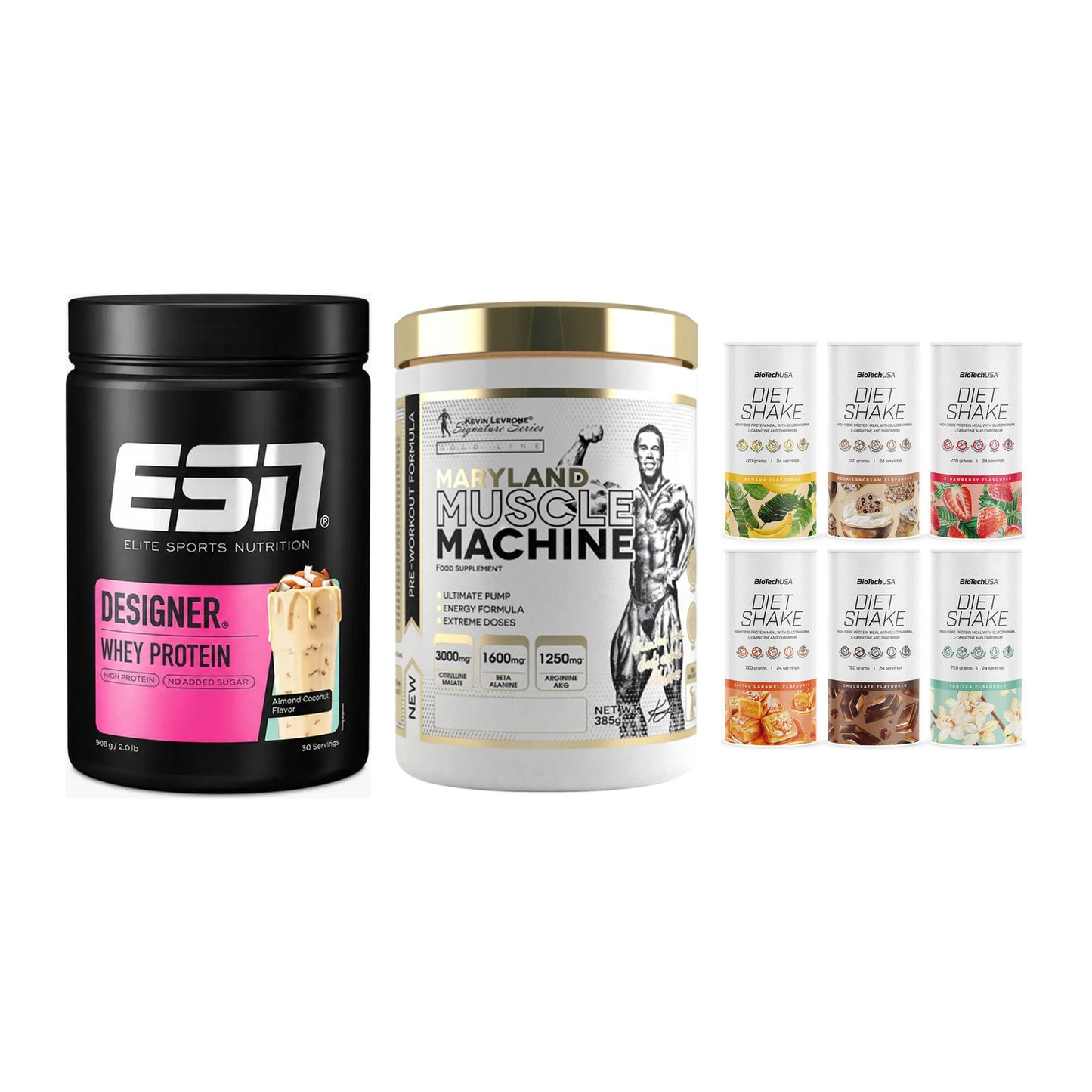 Definitionsphase-Set: ESN Designer + Kevin Levrone + BioTech Diet – alle enthaltenen Artikel