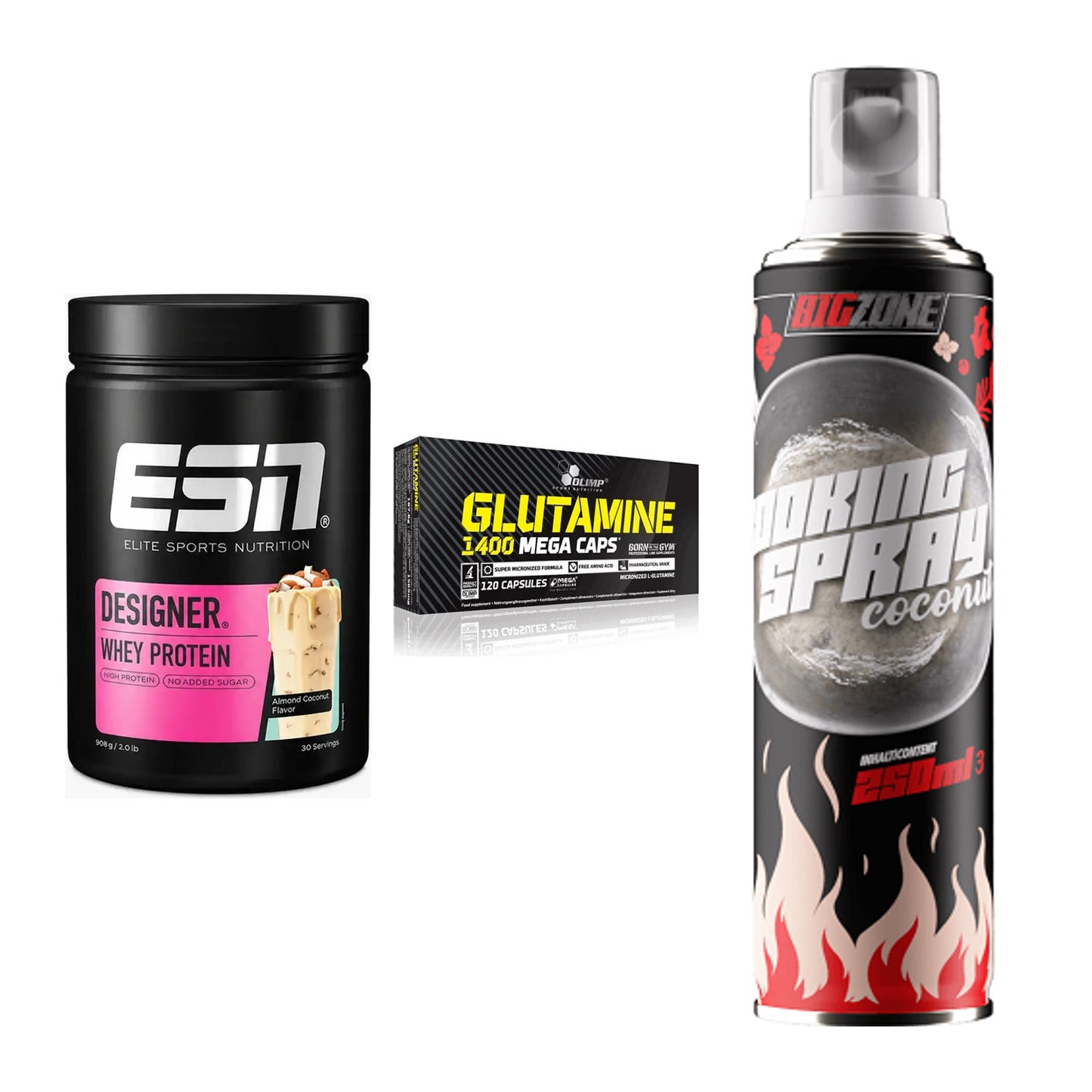 Definitionsphase-Set: ESN Designer + Olimp L-Glutam + Big Zone – alle enthaltenen Artikel
