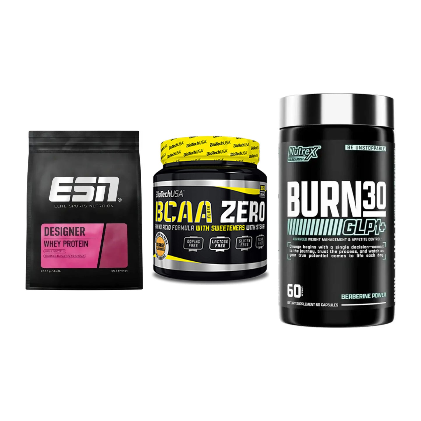 Definitionsphase-Set: ESN Designer + BioTech BCAA + Nutrex Burn 30 – alle enthaltenen Artikel