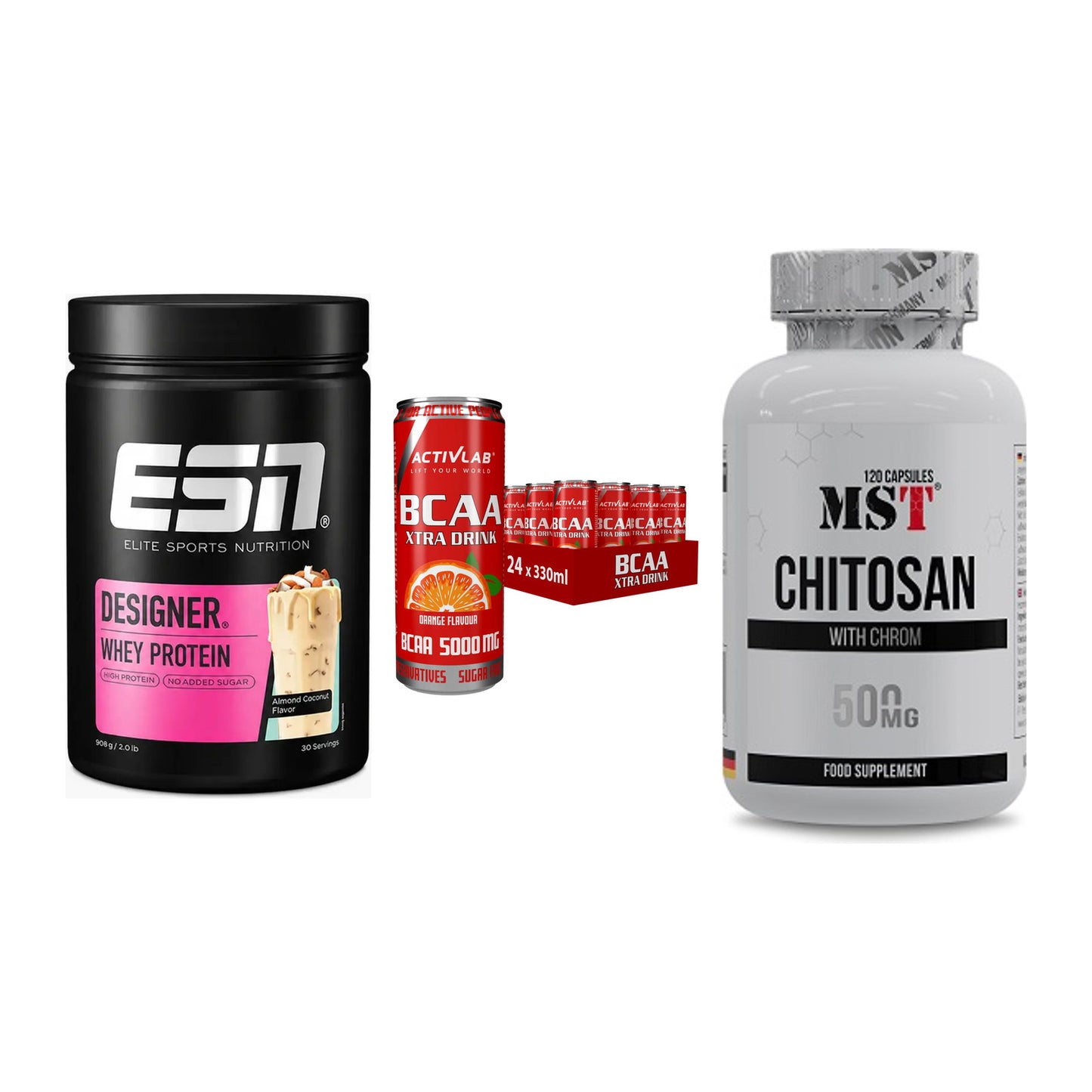 Definitionsphase-Set: ESN Designer + Activlab BCAA + MST Chitosan – alle enthaltenen Artikel