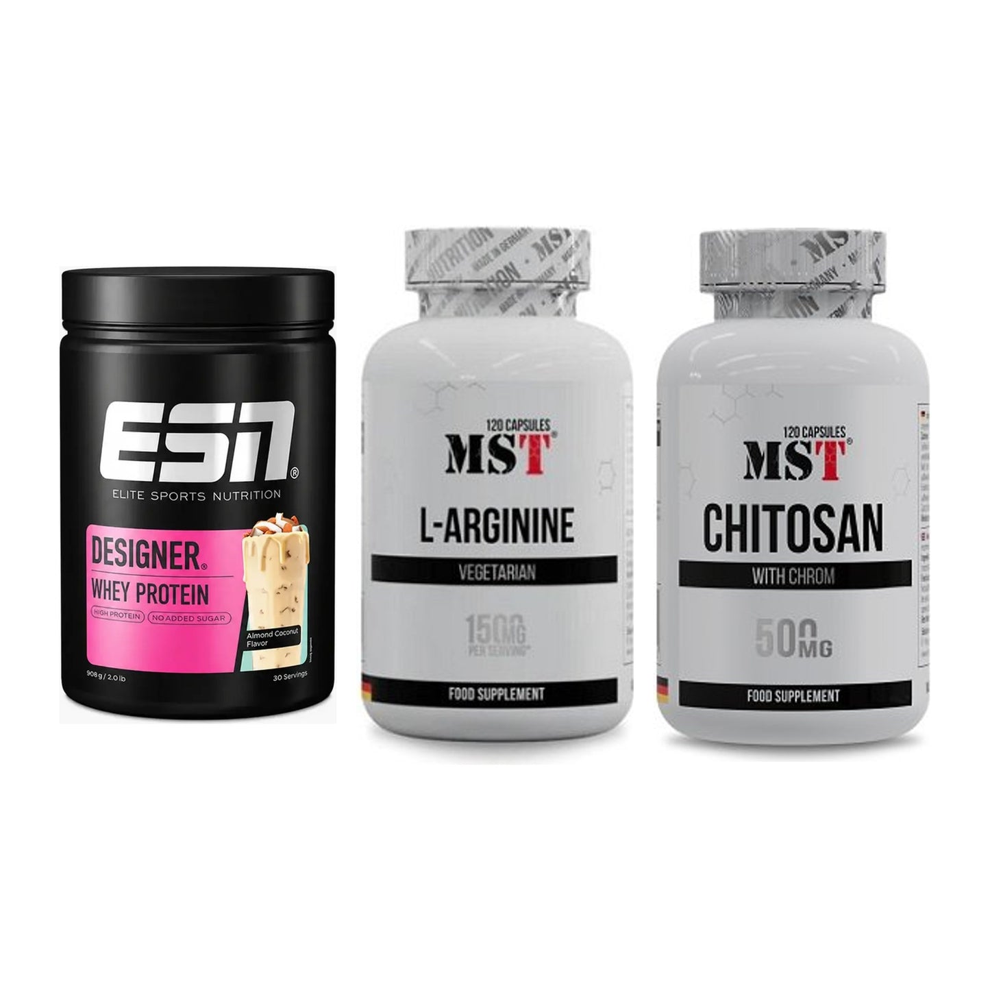 Definitionsphase-Set: ESN Designer + MST L-Arginine + MST Chitosan – alle enthaltenen Artikel